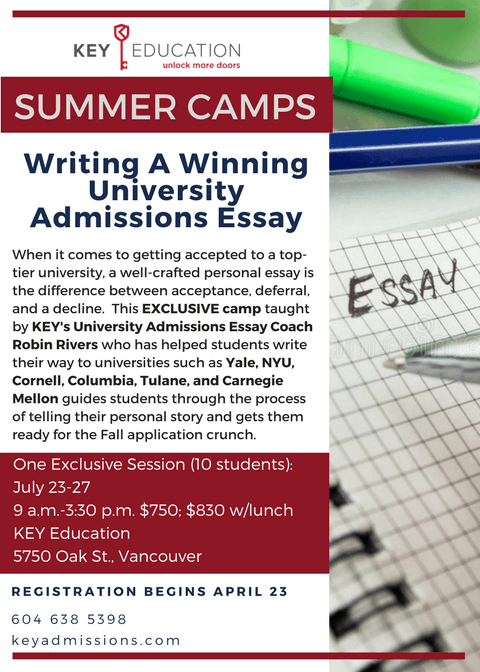 University Essay Writing Camp